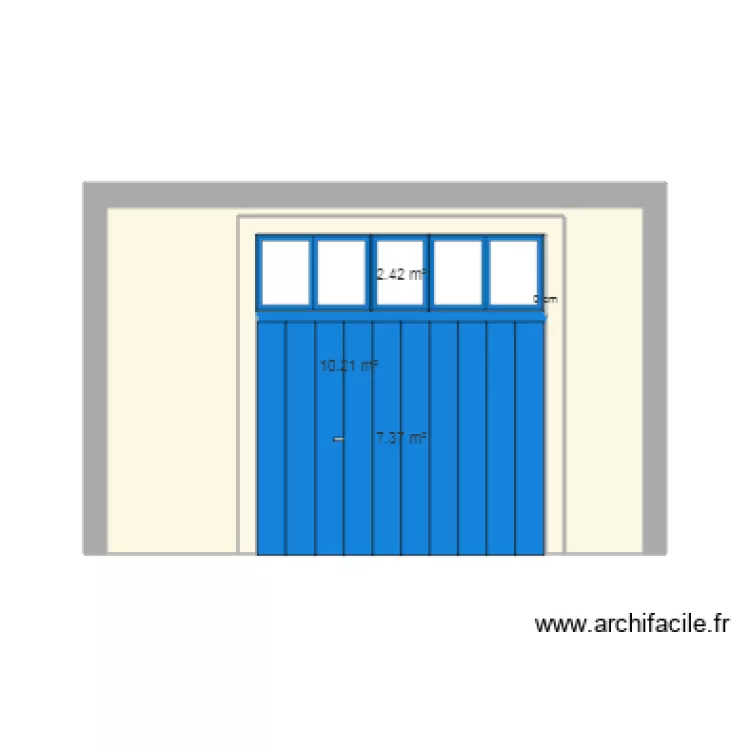 Fa&ccedil;ade sud. Plan de 