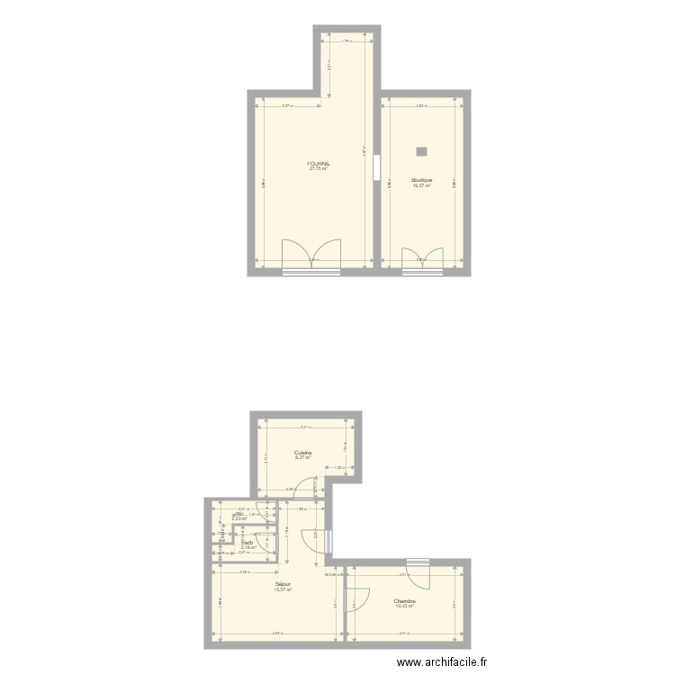 Boulangerie ROUX. Plan de 0 pièce et 0 m2