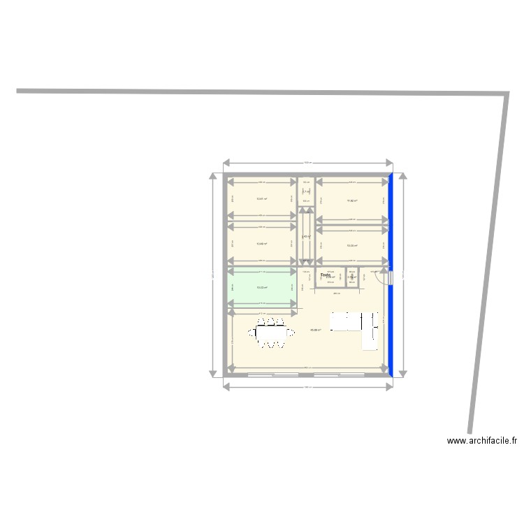 pecal. Plan de 0 pièce et 0 m2