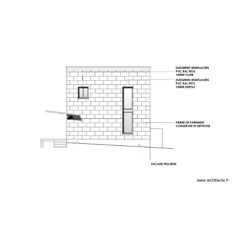 Facade Oust. Plan de Facade Oust. Plan de