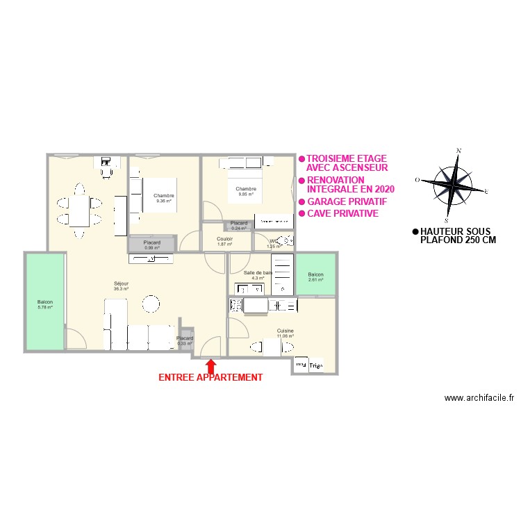 Lefeuvre. Plan de 0 pièce et 0 m2