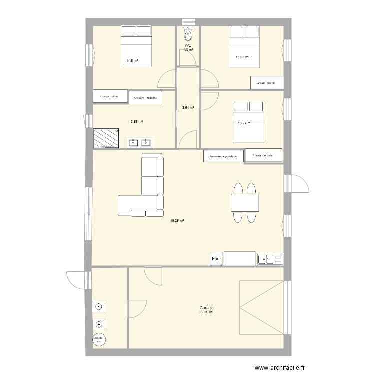 maison. Plan de 0 pièce et 0 m2