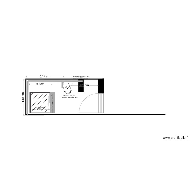 nouvelle sdb renard projet2. Plan de 0 pièce et 0 m2