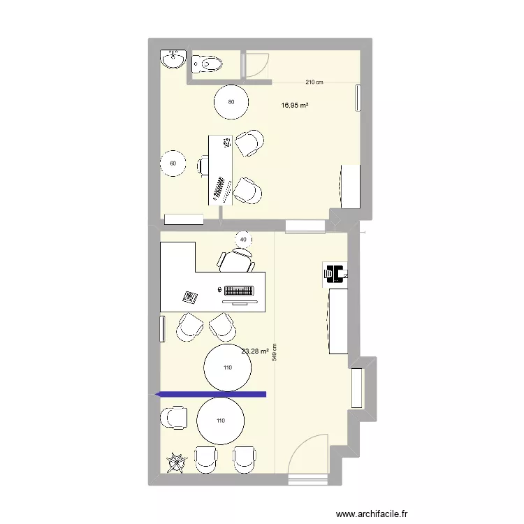 local moissac. Plan de local moissac. Plan de