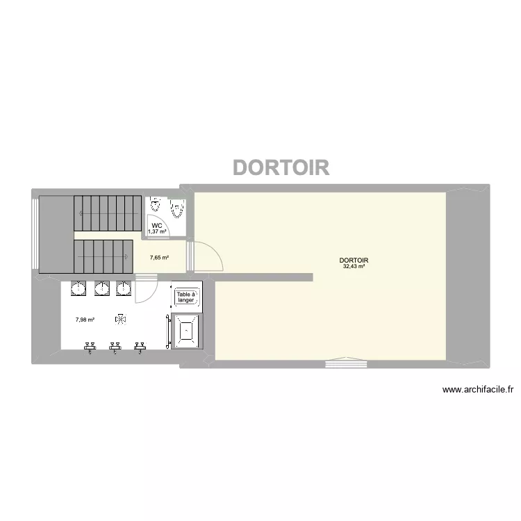 DORTOIR ALEXIA. Plan de 