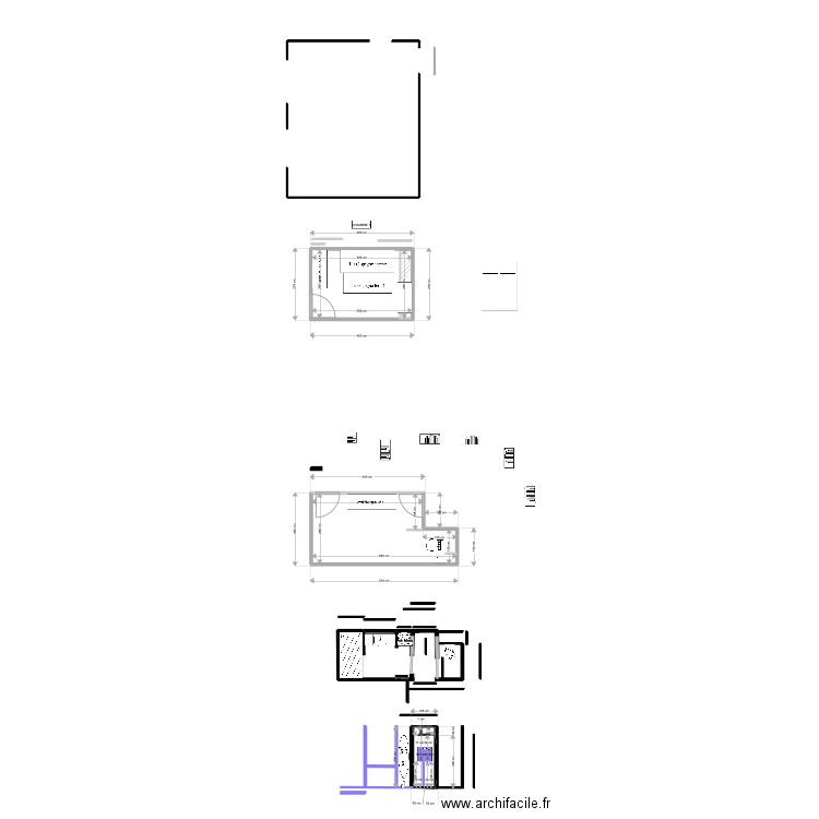 GB CHAMBRE 3. Plan de 3 pièces et 25 m2