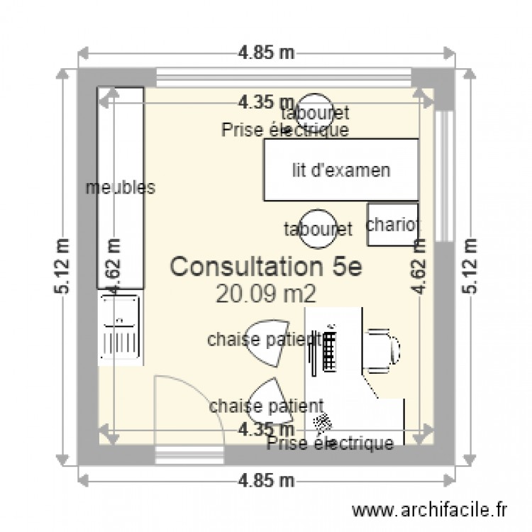 Consultation 5e . Plan de 0 pièce et 0 m2
