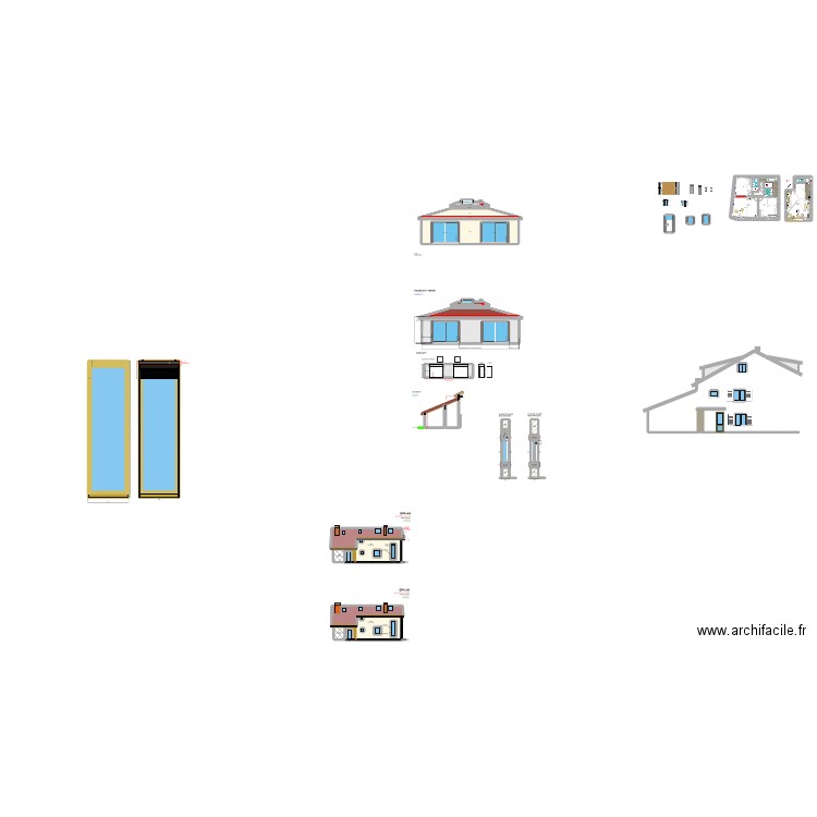 SDB. Plan de 89 pièces et 1042 m2