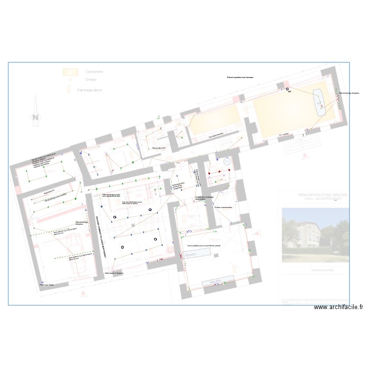 RDC plan elec 2. Plan de 0 pièce et 0 m2