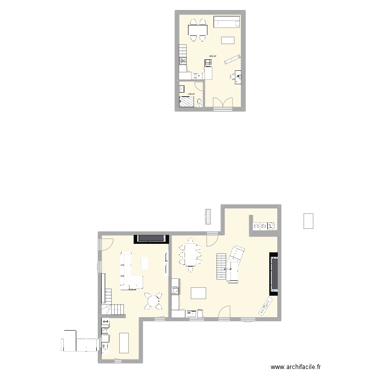 chaussenac. Plan de 4 pièces et 146 m2