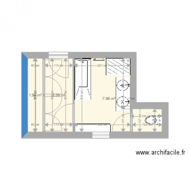 salle de bain 1. Plan de 0 pièce et 0 m2