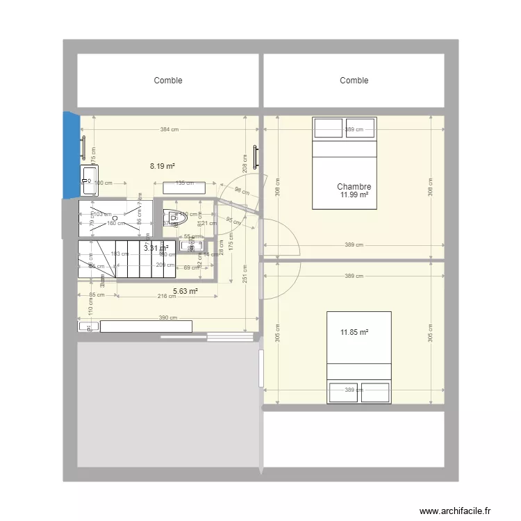 st jean de mont etage sdb 5. Plan de 