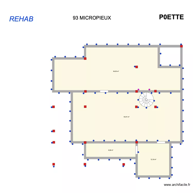 POETTE 55 PRISKA. Plan de 