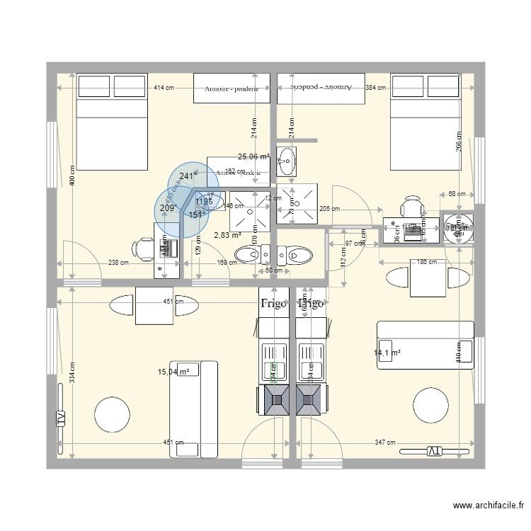 HAYANGE V2 BIS BIS. Plan de 6 pièces et 58 m2
