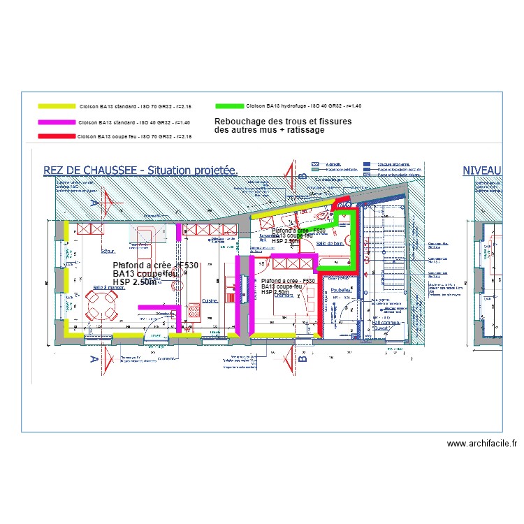 Plan platrerie RDC DUWEZ. Plan de 0 pièce et 0 m2