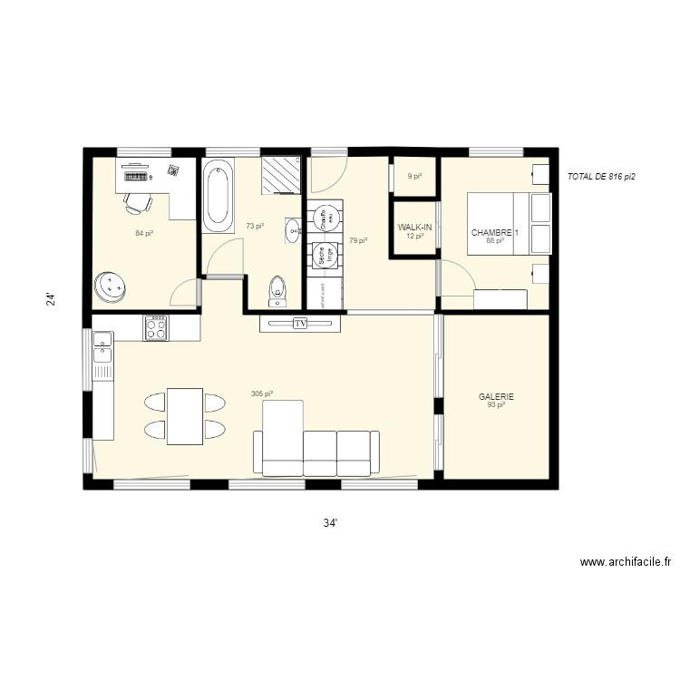 756c. Plan de 0 pièce et 0 m2