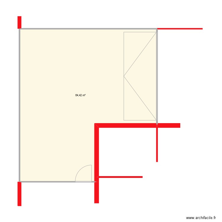 projet maison mimet. Plan de 1 pièce et 64 m2