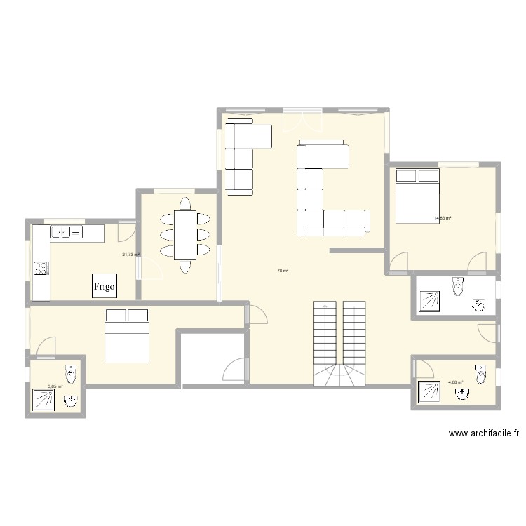 Nioumachoi1. Plan de 5 pièces et 123 m2
