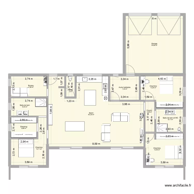 lal U. Plan de 12 et 174 m² lal U. Plan de 12 et 174 m²