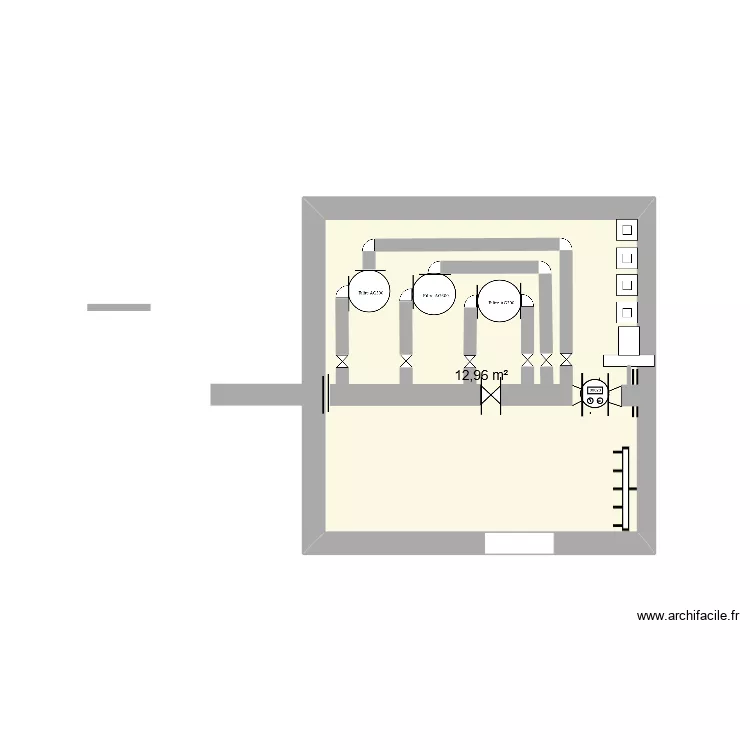 Aubenas Local pompage . Plan de 