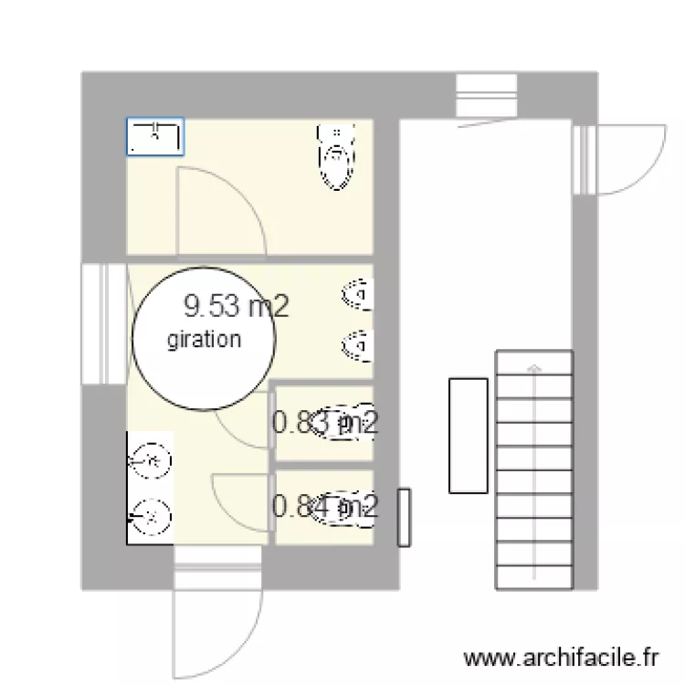 sanitaire du SEJ 4. Plan de 
