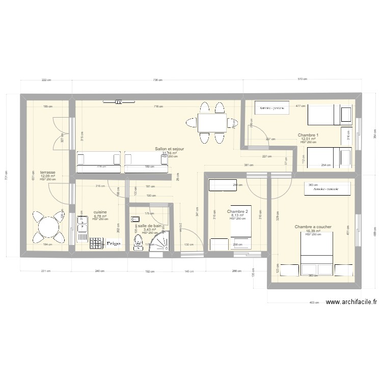 klebia 1 er etage. Plan de 0 pièce et 0 m2