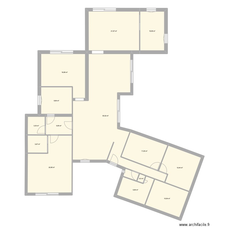 Extension Maison 3. Plan de 14 pièces et 189 m2