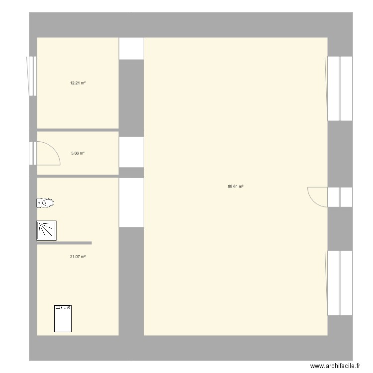 renov maison locoal camor. Plan de 0 pièce et 0 m2