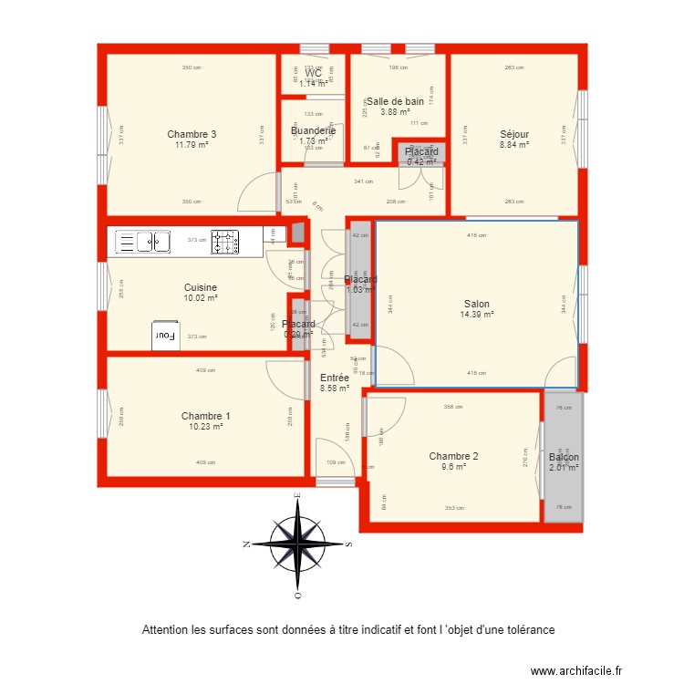 BI 4960 côté. Plan de 0 pièce et 0 m2