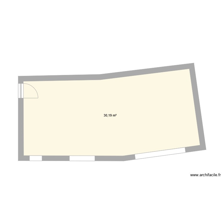 Loge vide. Plan de 0 pièce et 0 m2