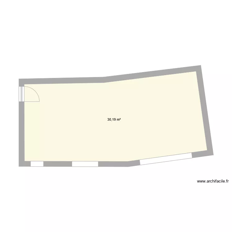 Loge vide. Plan de 