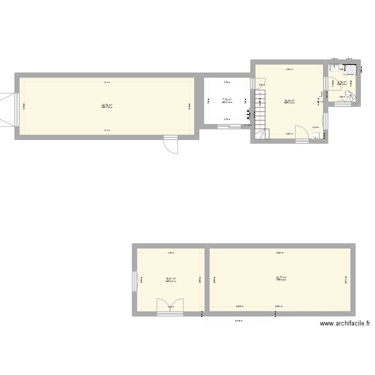 Terrasse. Plan de 6 pièces et 111 m2