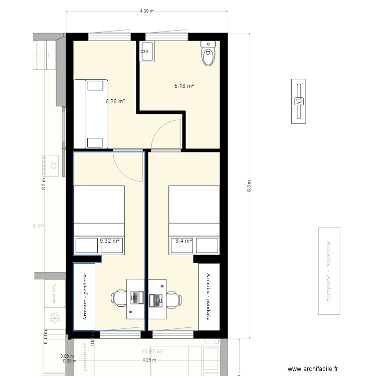 bellevue modif d. Plan de 0 pièce et 0 m2