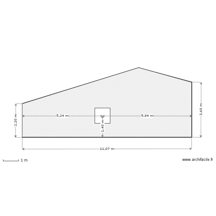 Facade Ouest - Etat Futur - Echelle 1/100e. Plan de 0 pièce et 0 m2