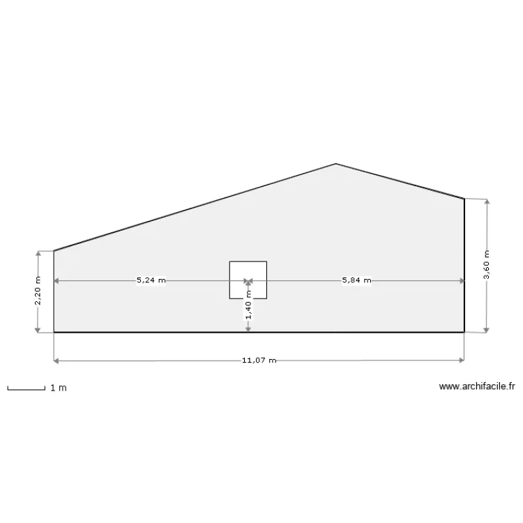 Facade Ouest - Etat Futur - Echelle 1/100e. Plan de 