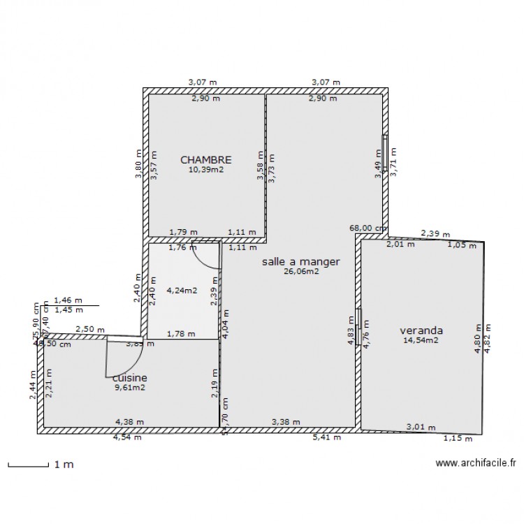 plan initial. Plan de 0 pièce et 0 m2