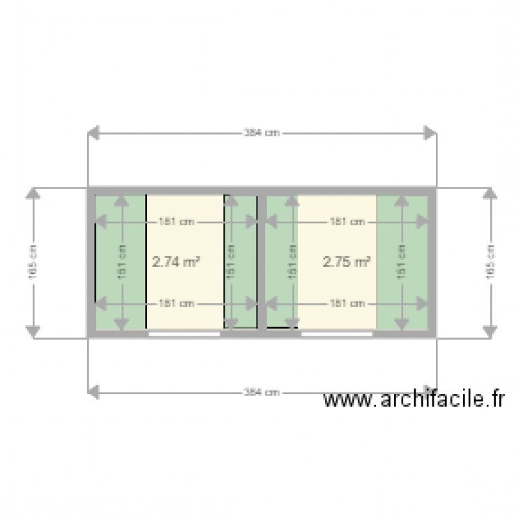 dressing 1. Plan de 0 pièce et 0 m2