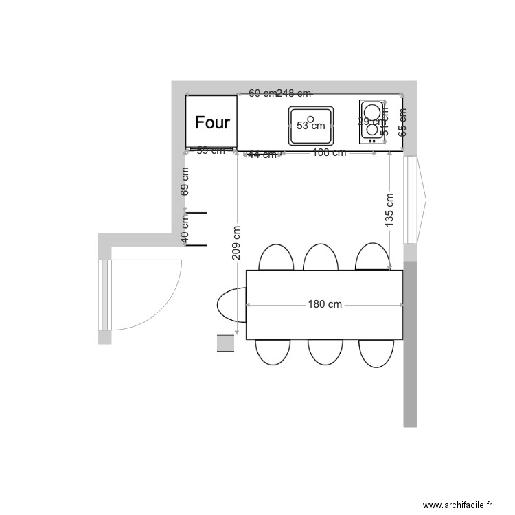 cuisine. Plan de 0 pièce et 0 m2