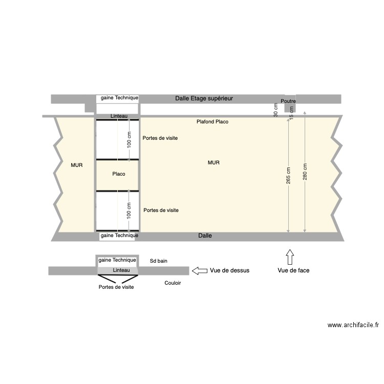 Placard de visite. Plan de 0 pièce et 0 m2