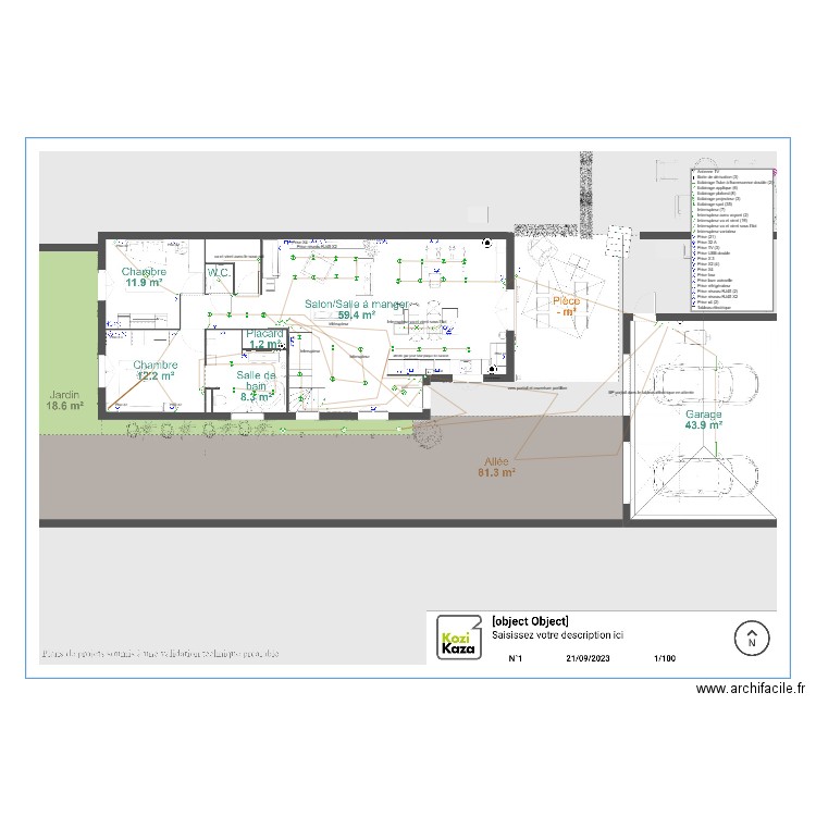 PLAN RDC . Plan de 0 pièce et 0 m2