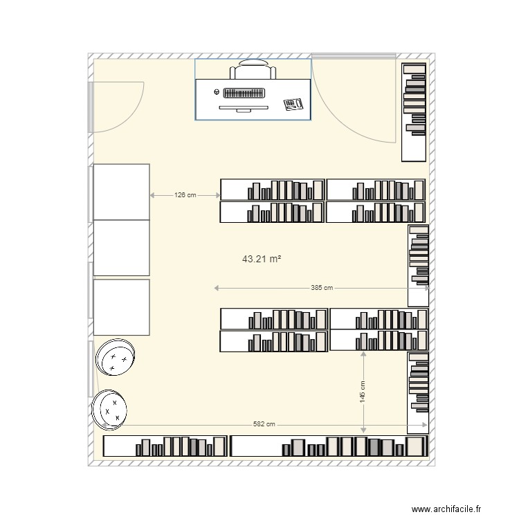 Bibliothéque école. Plan de 0 pièce et 0 m2
