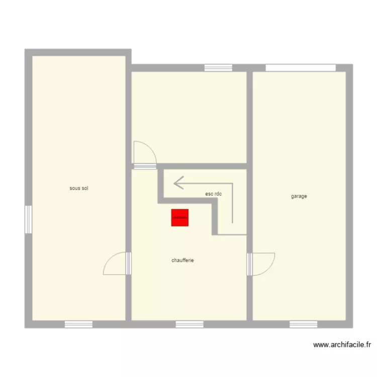 GRASSE CHERVY. Plan de 