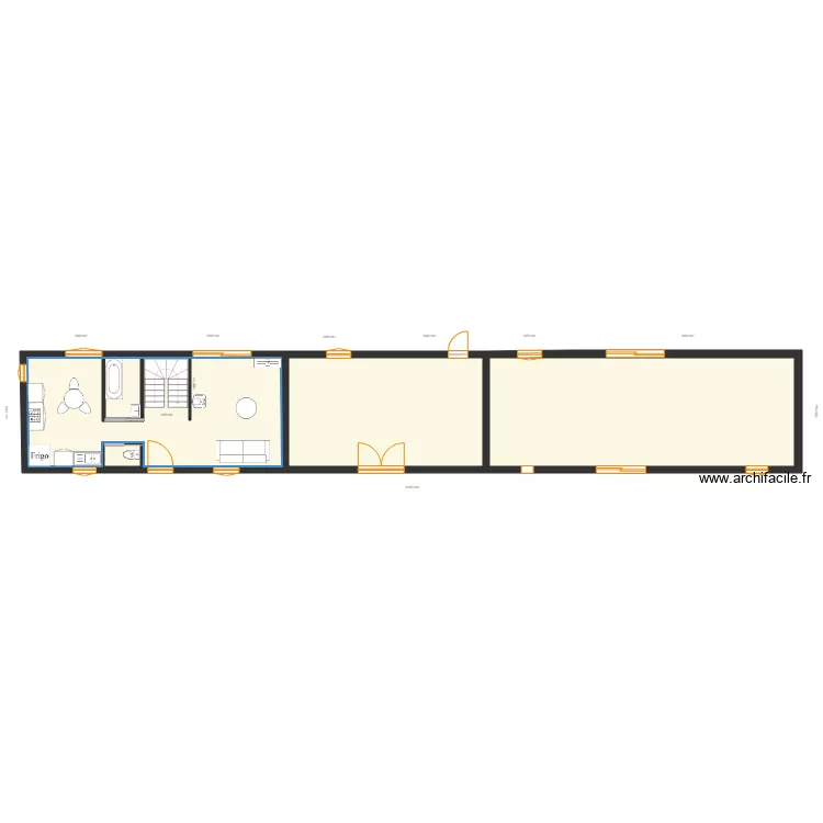 base projet parisot maison bleue rdc. Plan de 