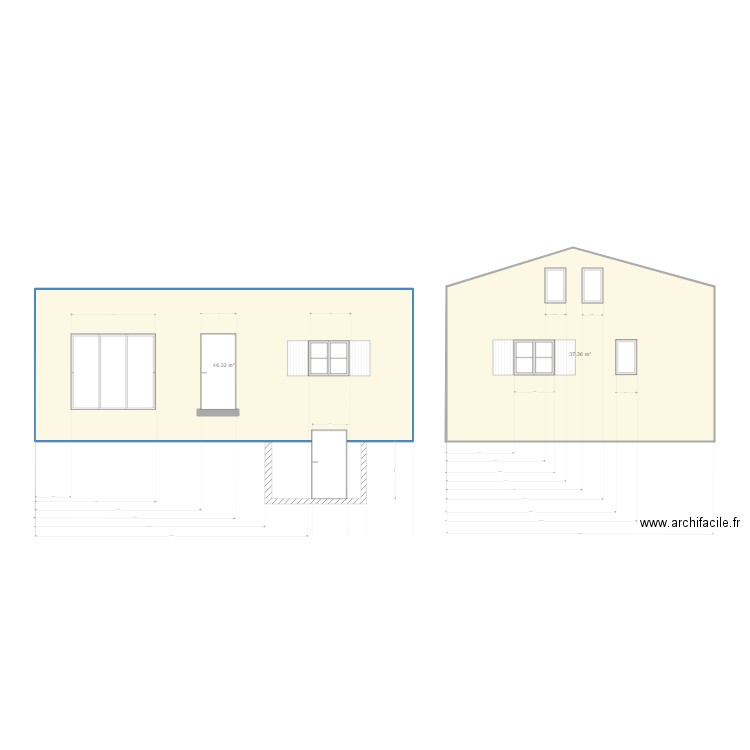 facade moiré DP V2. Plan de 0 pièce et 0 m2