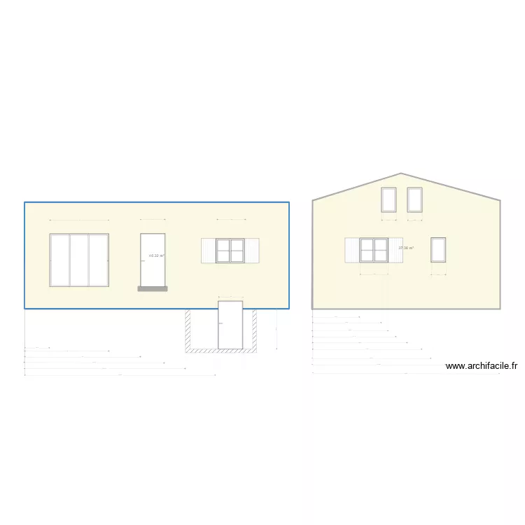 facade moir&eacute; DP V2. Plan de 
