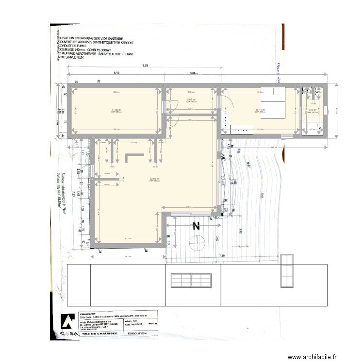 niclefife. Plan de 5 pièces et 94 m2