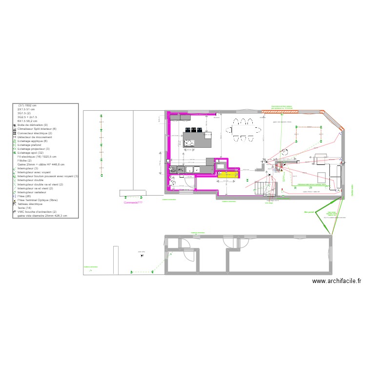 PLAN MAISON BALBRONN PLAN CUISINE . Plan de 31 pièces et 283 m2