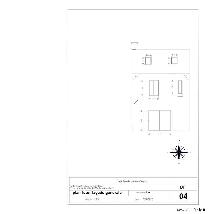 future façade geoffroy arriere . Plan de 0 pièce et 0 m2