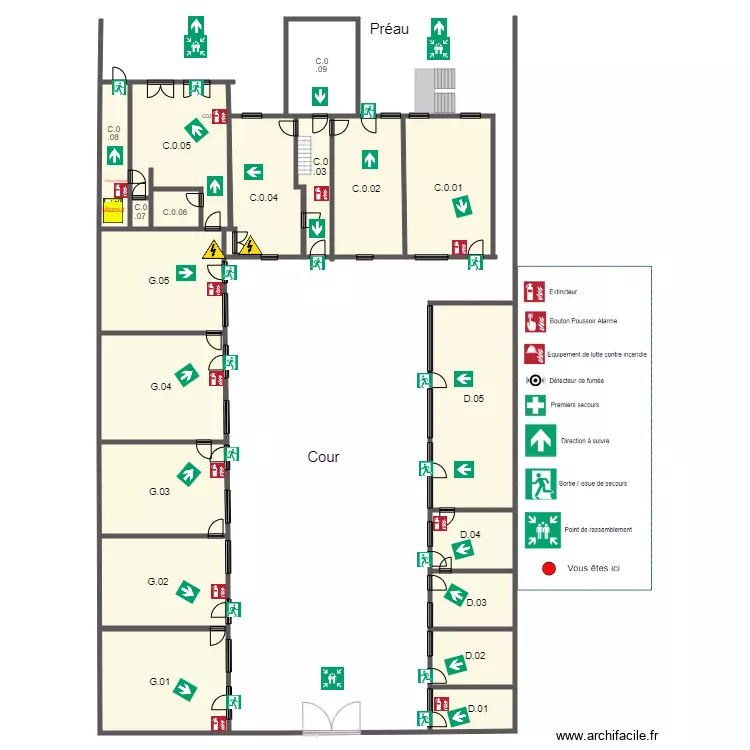 St Jos Naast RDC. Plan de 