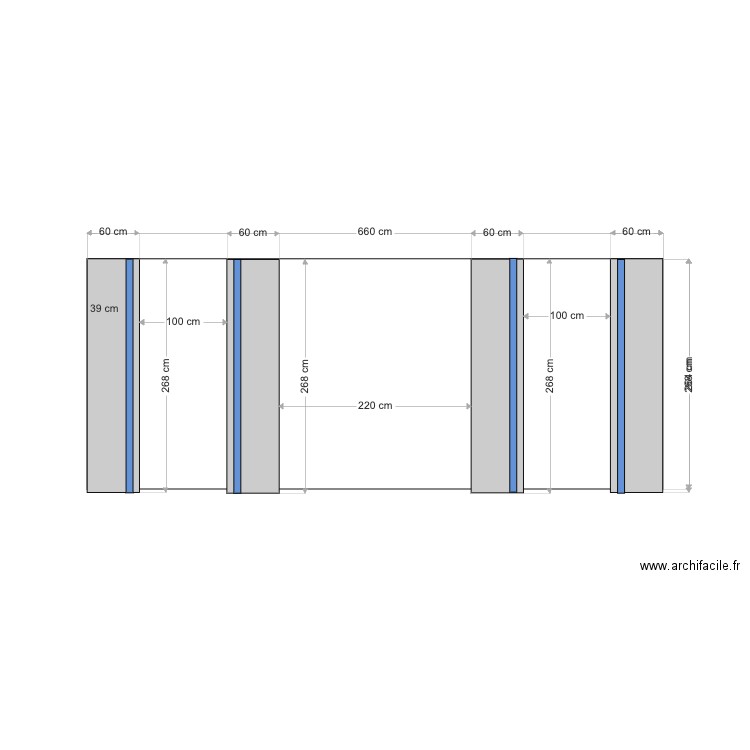 SALON  CONFIG10 60CM. Plan de 0 pièce et 0 m2